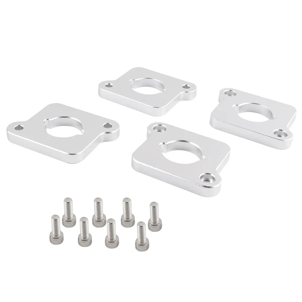 VW / Audi 1.8T 20V to 2.0 TFSI / R8 Coilpack Adapter Plate Set Billet Aluminum (Silver) for A3 / S3 / A4 / A6 / TT MK1 / Golf MK4 / GTI / Jetta / Beetle / Passat 1996 - 2011