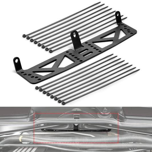 BMW E81 / E82 / E87 / E88 1 Series & E90 / E91 / E92 / E93 3 Series Steel Wiring Harness Mounting Bracket Kit for Cowl Delete Engine Bay (2005 - 2013)