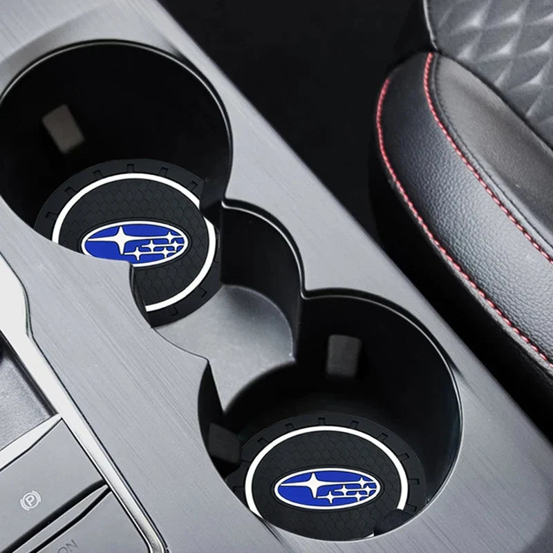 Subaru Silicone Anti-Slip Car Cup Holder Coaster 2-Piece Set for Forester / Impreza / Outback / Legacy / Tribeca / WRX / XV