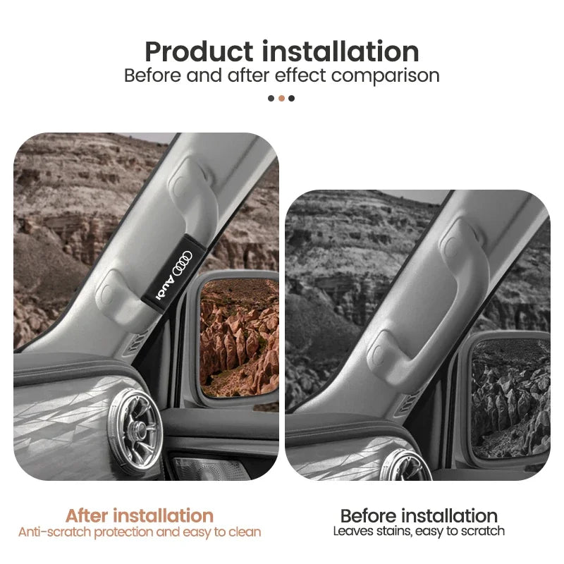 Audi PU Leather Car Roof Handle Protection Pull Glove Cover for A1 / A3 / A4 / A5 / A6 / A8 / S1 / S2 / S3 / S4 / S5 / S6 / S-Line / RS Models (B6 / B8 / C5)