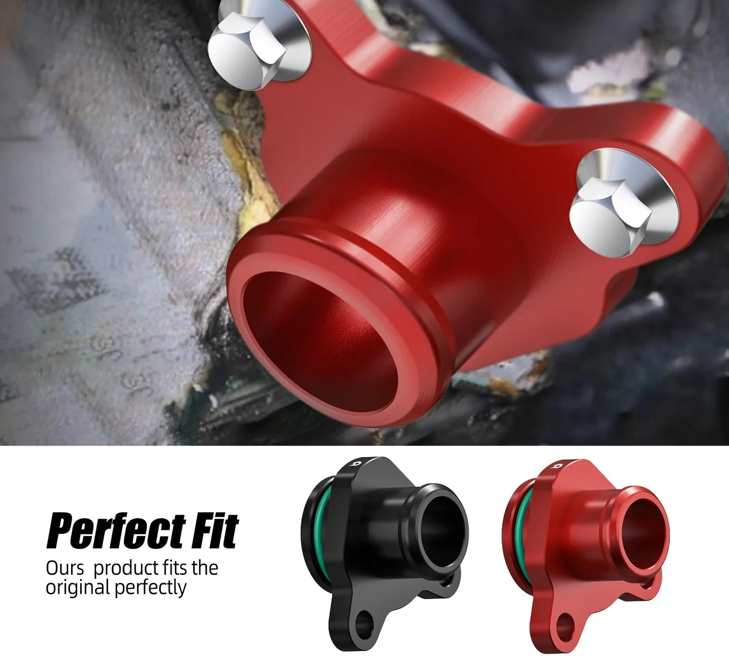 BMW N20 / N52 / N53 / N54 / N55 Engine Billet Aluminum Coolant Port Hose Fitting Upgrade for E70 / E84 / E87 / E90 / E92 / F10 / F20 / F22 / F25 / F30 / 1M / 135i / 335i / 535i / 740i / X1 / X3 / X5 / X6 / Z4 (Replaces 11537541992)