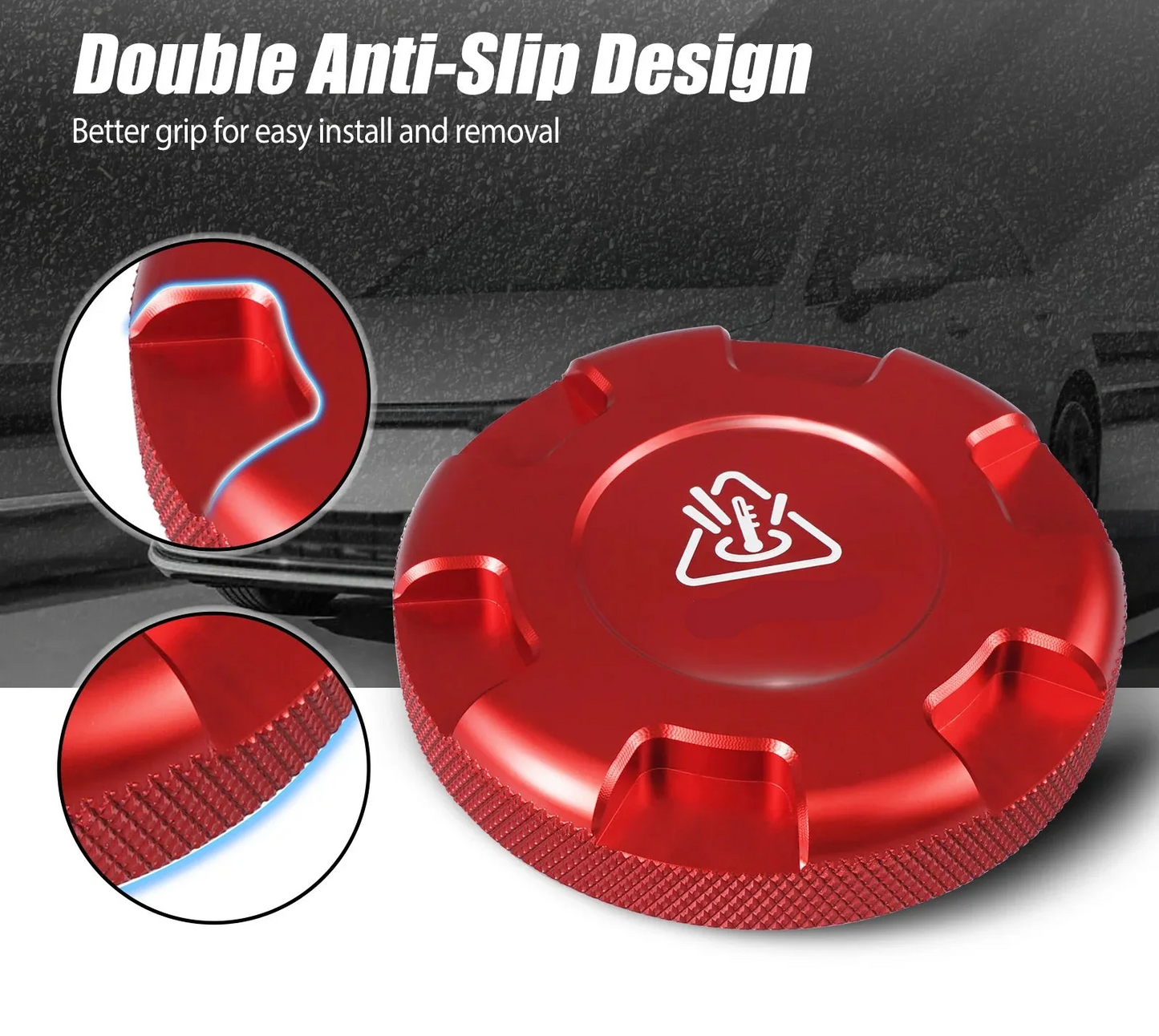 Billet Aluminum Coolant Reservoir Cap for VW Audi MQB (Golf GTI R A3 S3 TT)