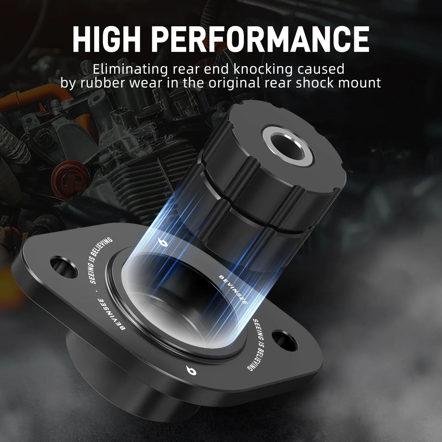 BMW 3 Series E30 E36 E46 / Z3 / Z4 E85 E86 Aluminum 85A Polyurethane Rear Shock Mounts 10mm 1986 - 2008