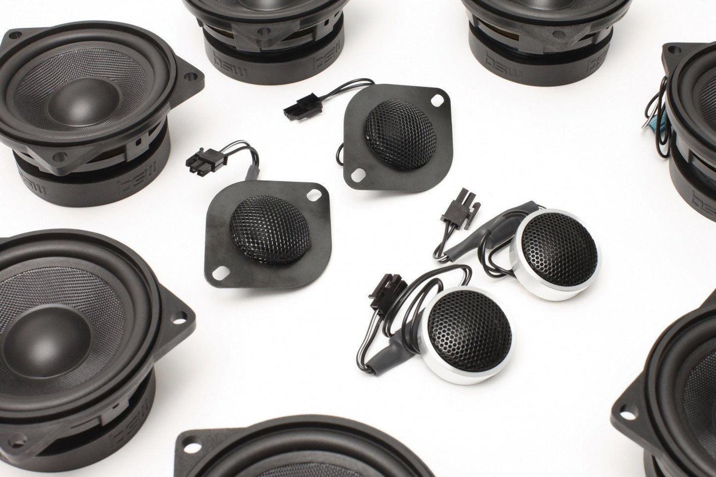 BACKORDERED - SHIPS SECOND HALF OF JULY - RECOMMEND YOU ORDER NOW, LIMITED FUTURE INVENTORY - Stage One BMW Speaker Upgrade for E60/E61 Sedan/Wagon with DIRAC / EPS