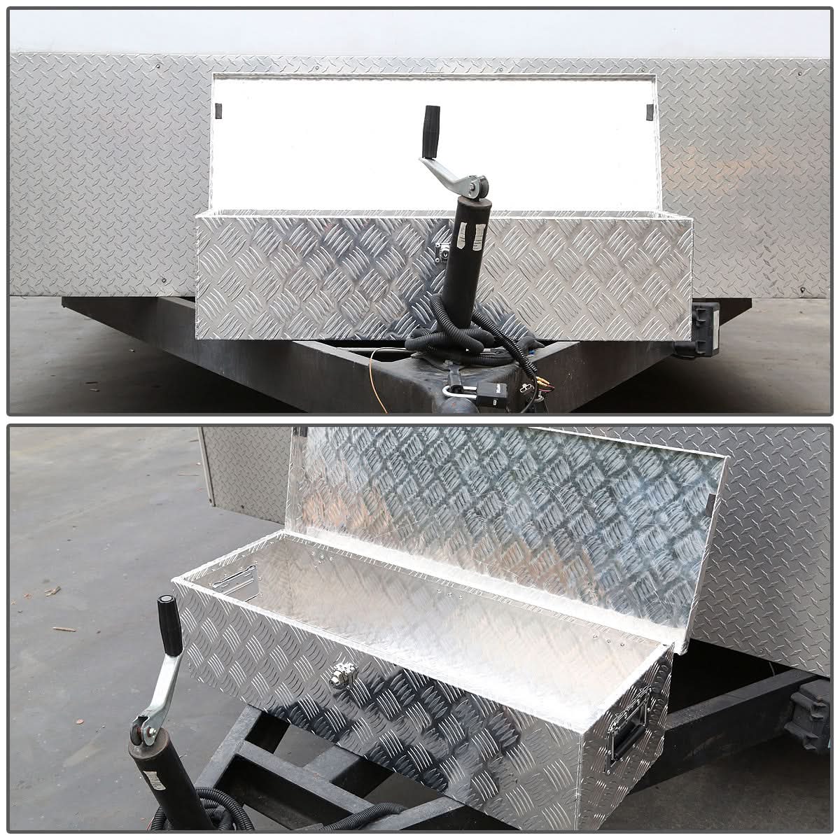 Universal Truck Trailer Tool Box w/ Lock & Key Aluminum 39x13x10