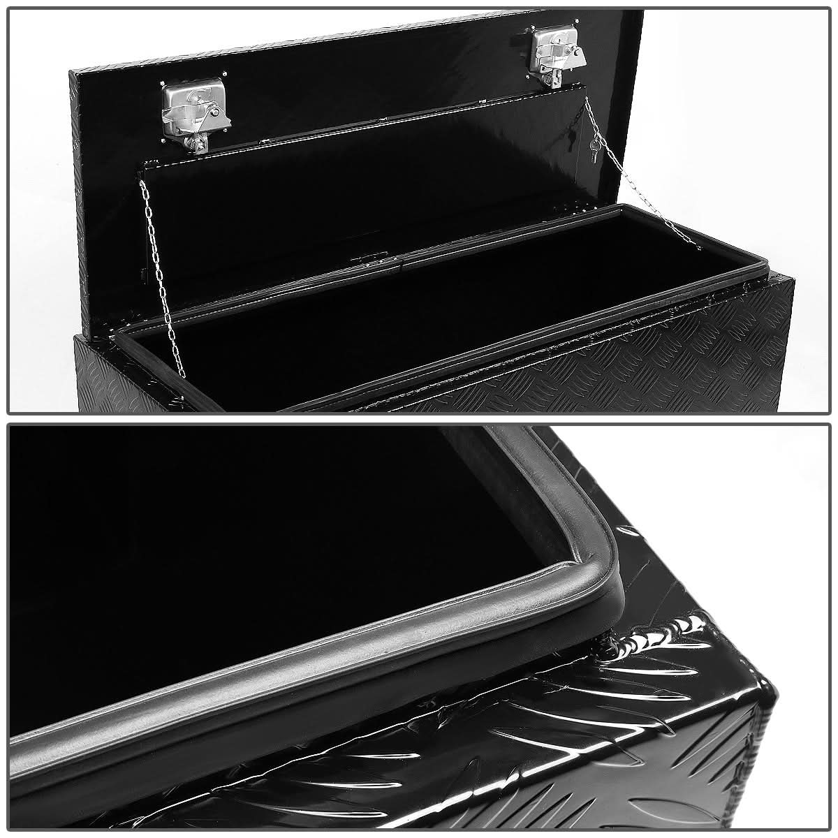 Universal Truck Trailer Tool Box w/ Lock & Key 30x18x17 Aluminum