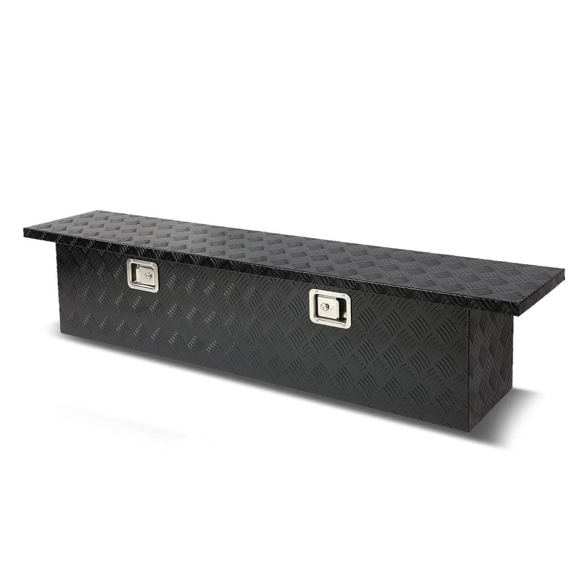 60" Crossover Truck Tool Box with Lock - Aluminum Black