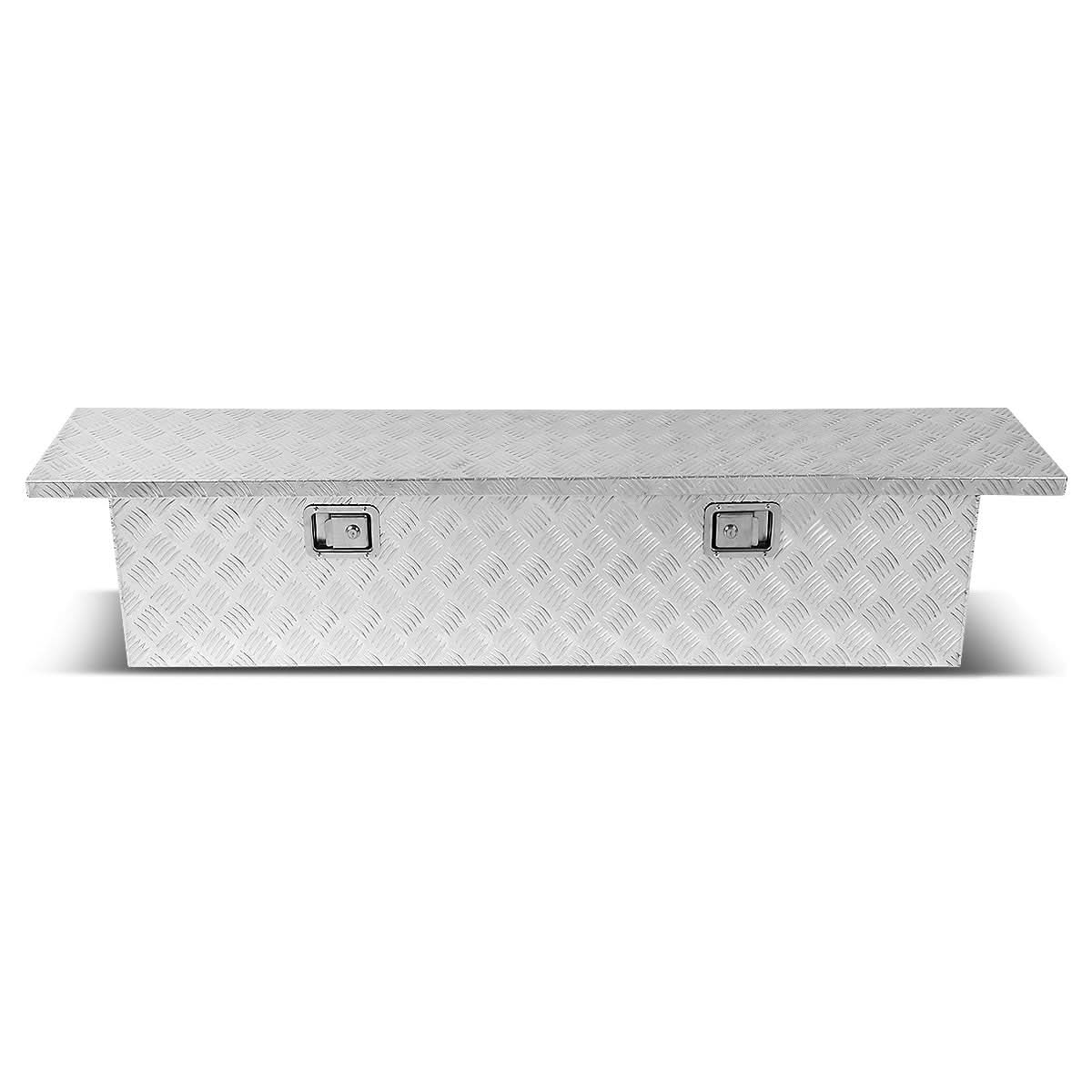 Universal Truck Crossover Tool Box with Lock Aluminum 63x12x14