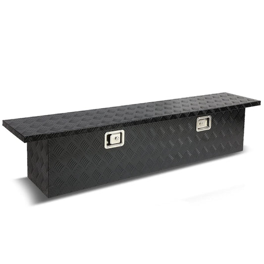 63" Black Aluminum Crossover Truck Tool Box with Lock