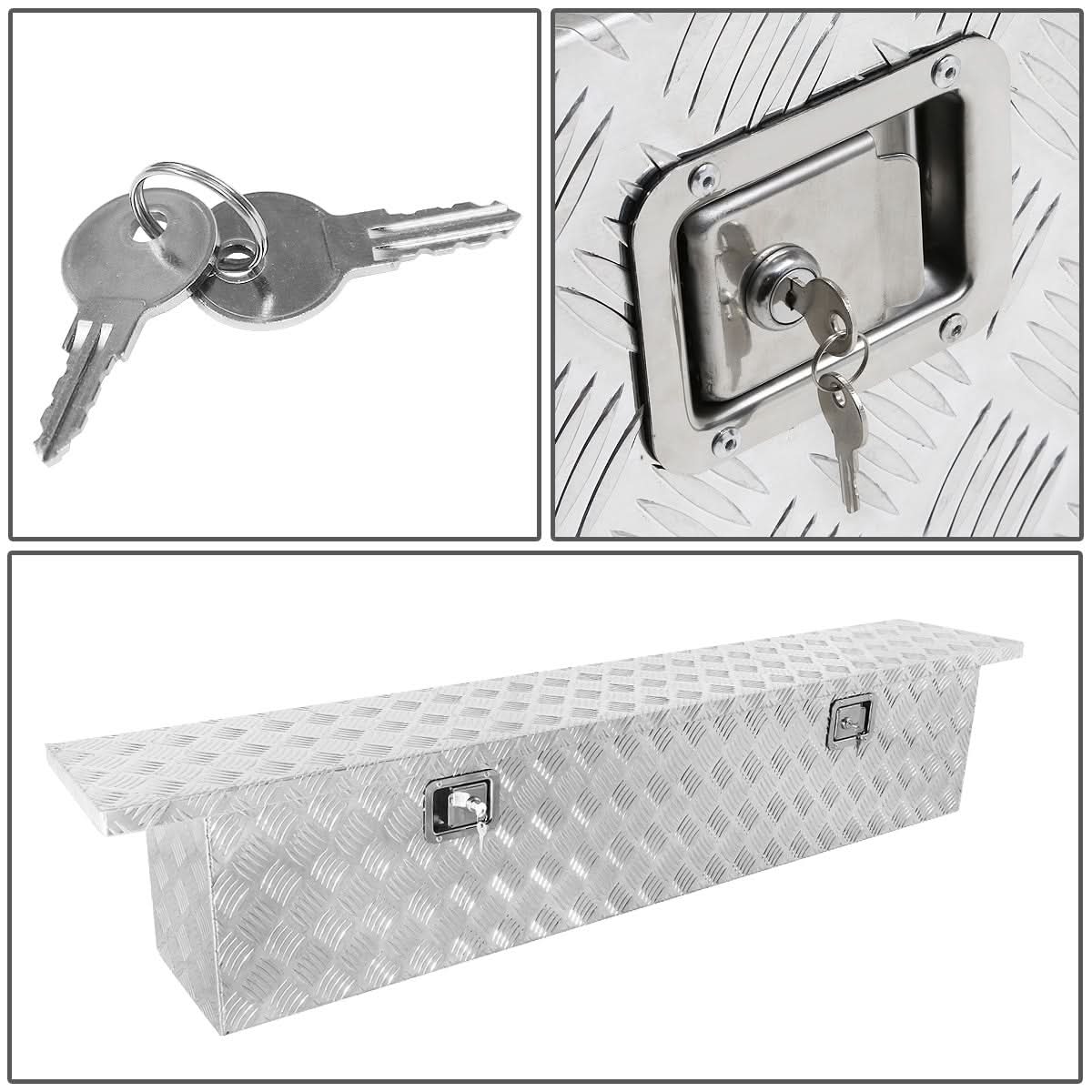Aluminum Crossover Truck Tool Box with Lock - 69" x 12" x 15.5"