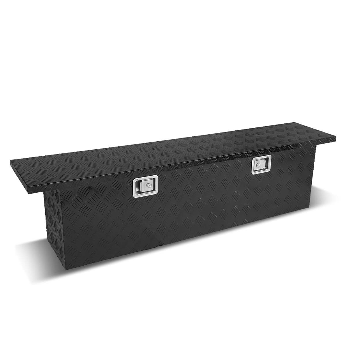 69" Crossover Truck Tool Box with Lock & Key Aluminum Black