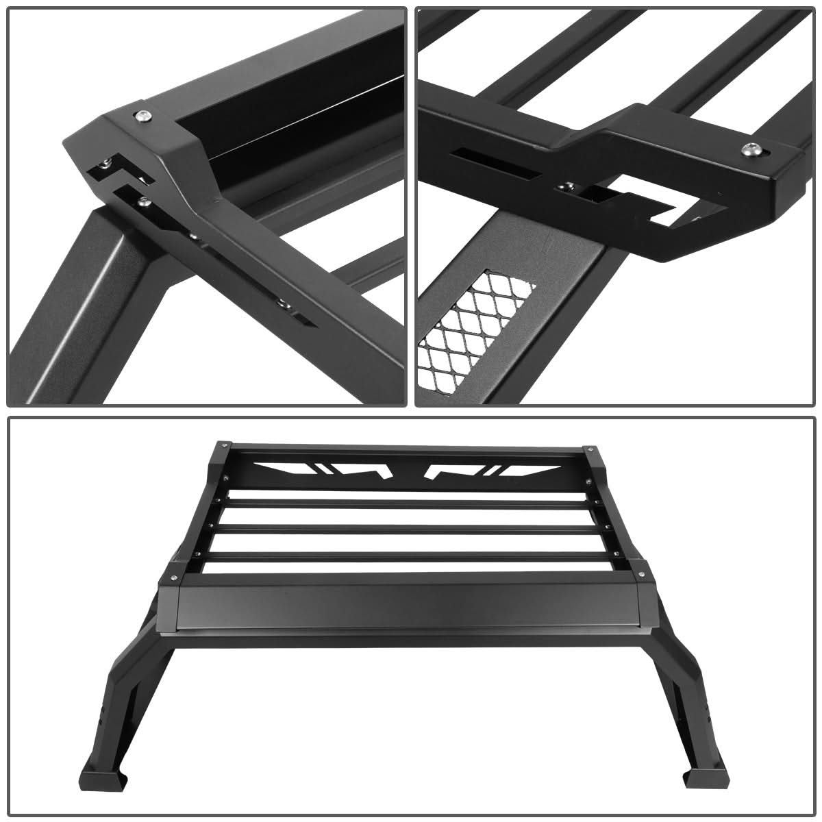 99-20 Ford F-250 F-350 Super Duty Roll Bar + Cargo Box Black