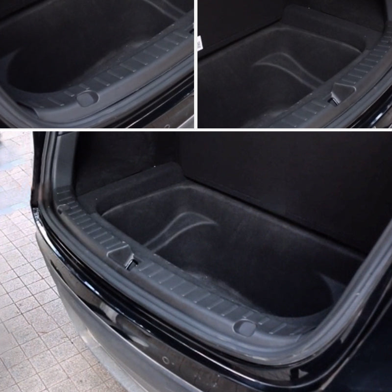 2020-2023 Tesla Model Y Black Rear Trunk Bumper Sill Guard TPE + PP