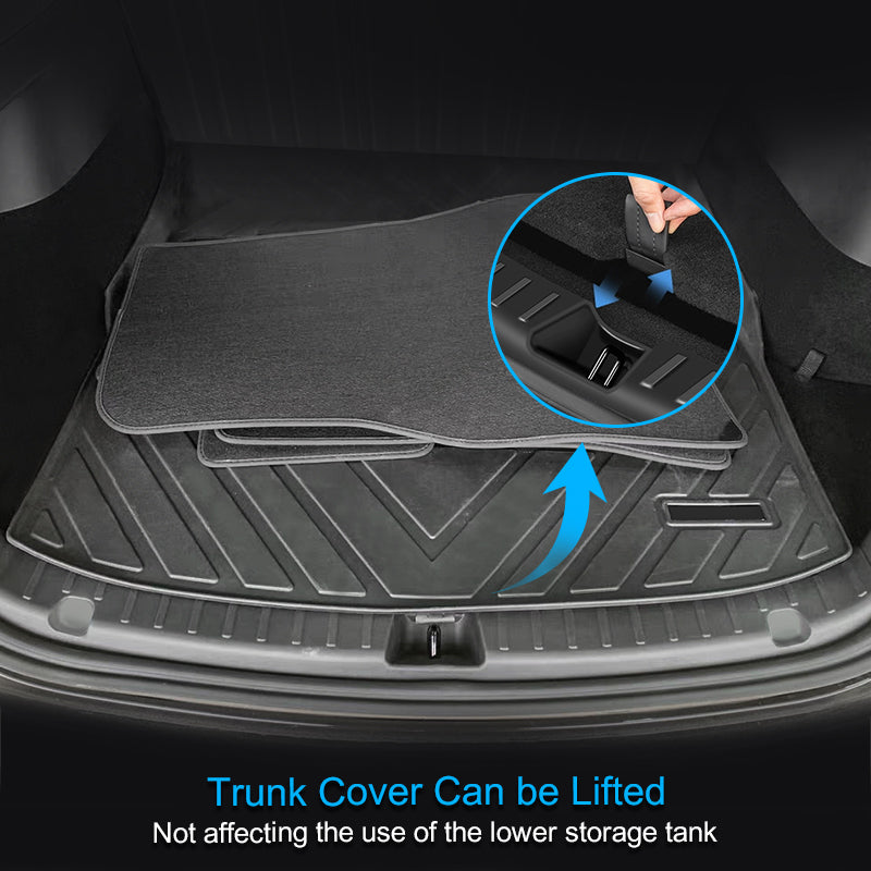 2020-2023 Tesla Model Y Black Rear Trunk Bumper Sill Guard TPE + PP