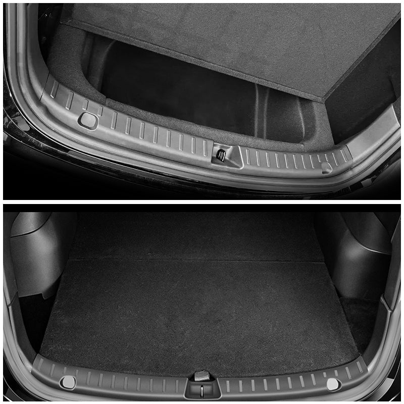 2020-2023 Tesla Model Y Black Rear Trunk Bumper Sill Guard TPE + PP