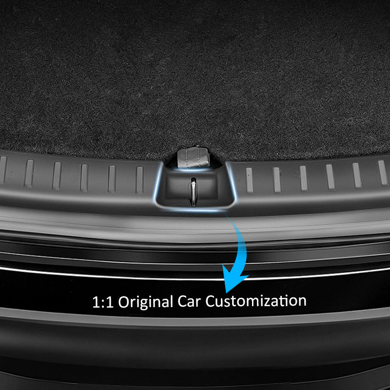 2020-2023 Tesla Model Y Black Rear Trunk Bumper Sill Guard TPE + PP