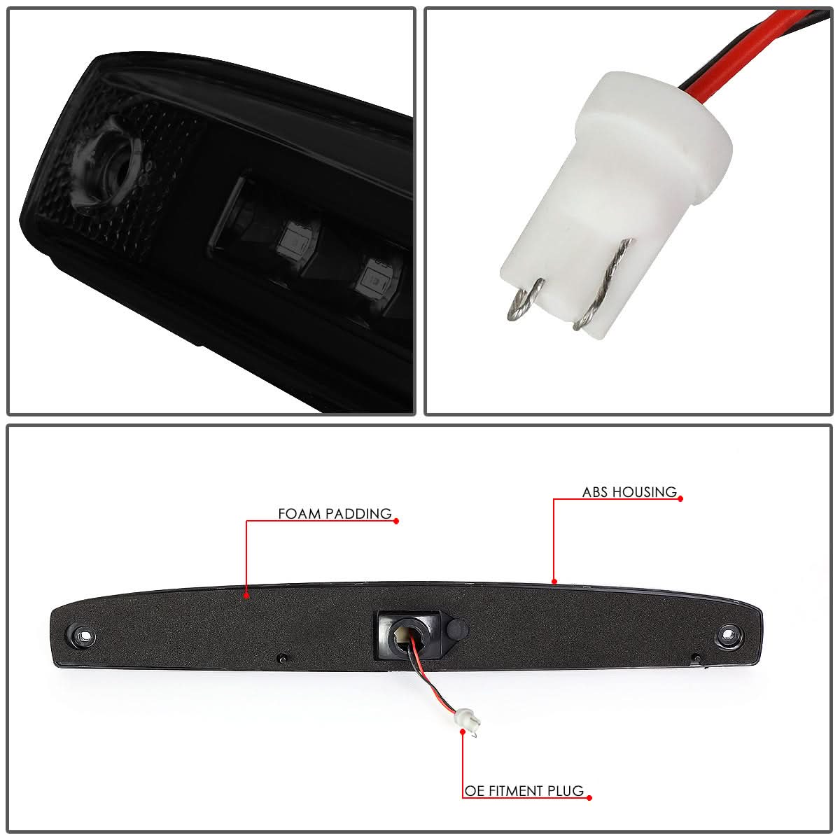 03-06 Dodge Ram 2500 3500 LED Sequential Tailgate Brake Light Black
