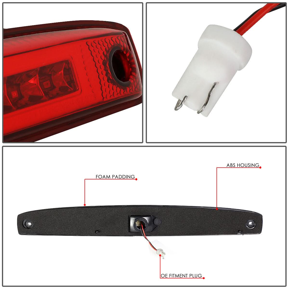 2003-2006 Dodge Ram 2500 3500 Tailgate LED Brake Light - Red