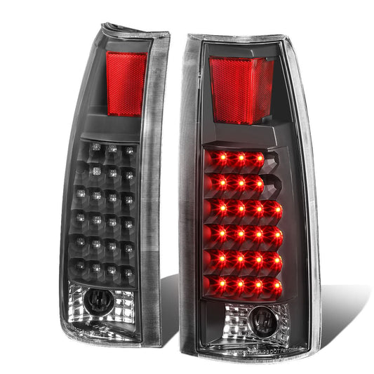 89-90 Chevy C1500 C2500 C3500 K1500 K2500 K3500 LED Tail Lights Black