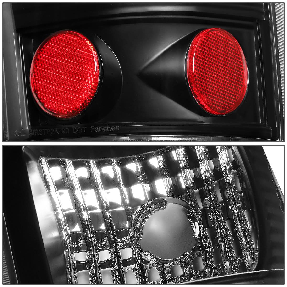 99-02 Chevy Silverado / GMC Sierra C-Bar 3D U-Halo LED Tail Lights