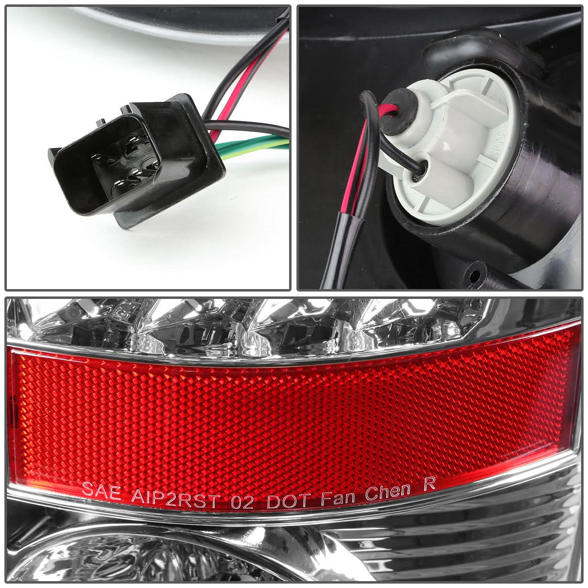 02-06 Dodge Ram 1500 2500 3500 LED Tail Lights - Chrome/Clear