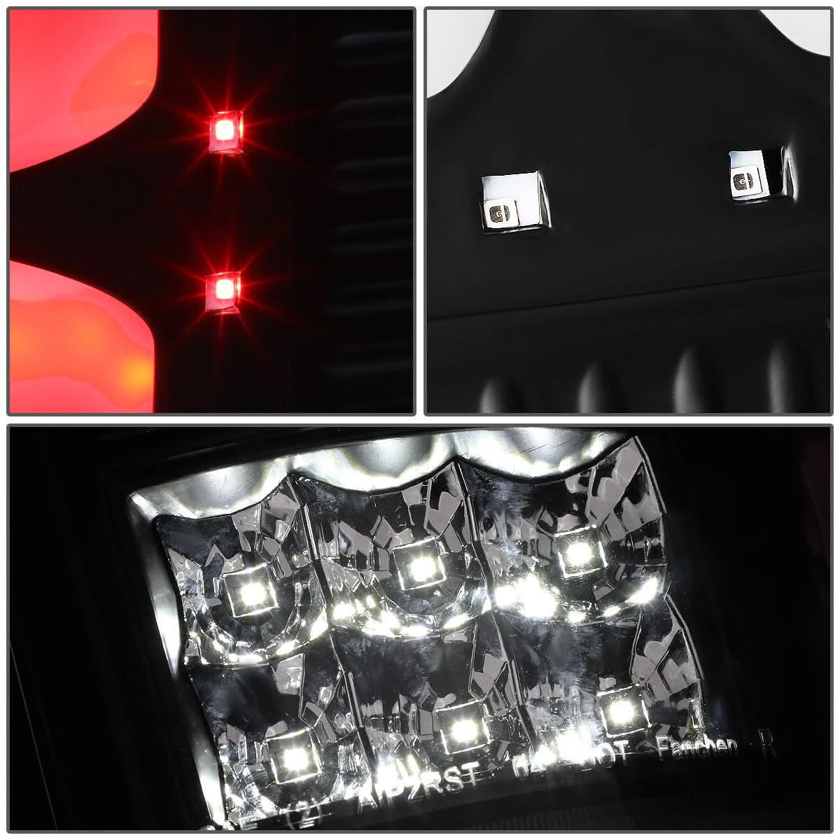 04-08 Ford F-150 3D Style Dual C-Bar LED Tail Lights - Black/Clear