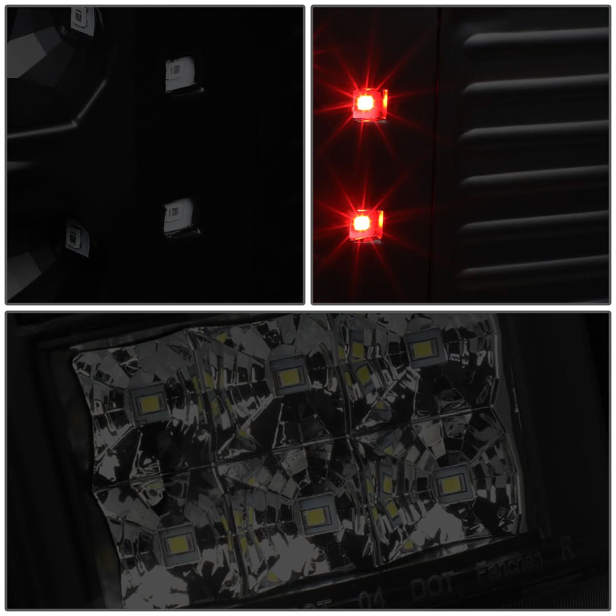 2004-2008 Ford F-150 LED Tail Lights - Black Smoke