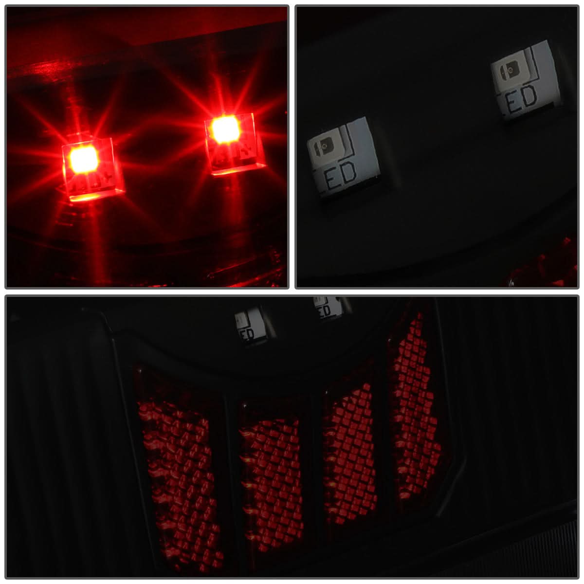 90-97 Ford F-150/F-250/F-350/Bronco LED Tail Lights - Black/Smoke