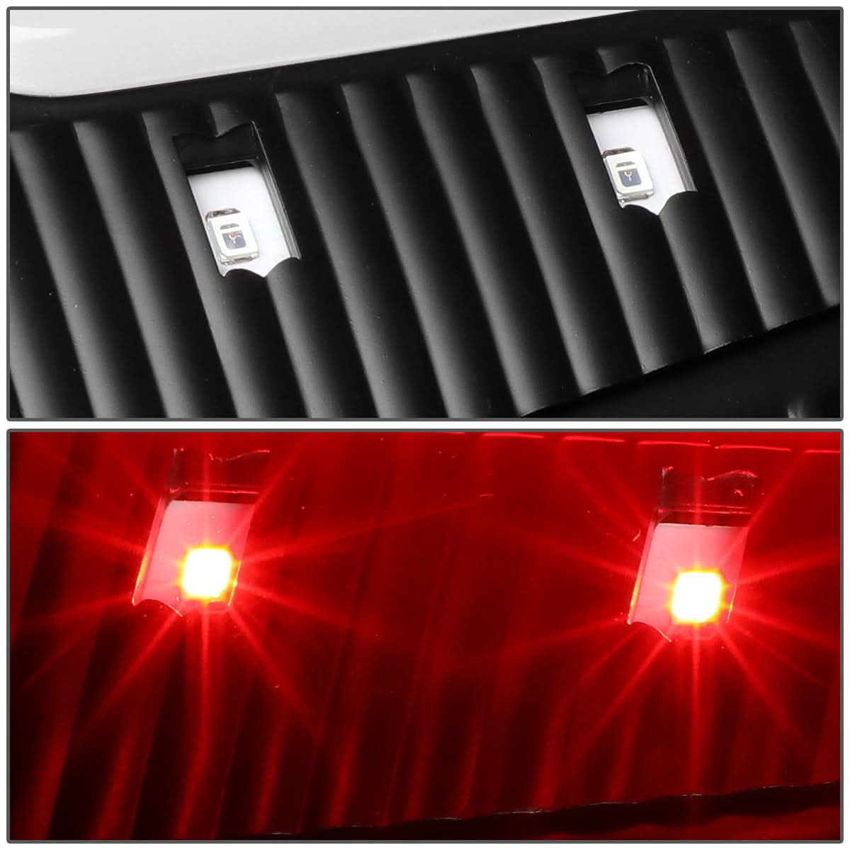 97-07 Ford F-150 F-250 F-350 C-Bar 3D LED Tail Lights Black/Clear