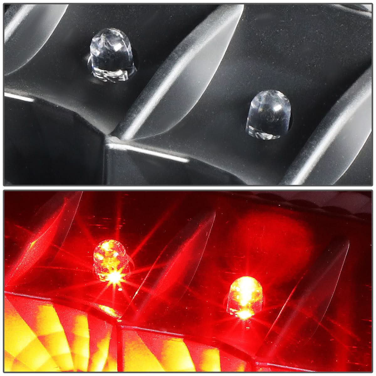 08-16 Ford F-250/F-350/F-450/F-550 Super Duty LED Tail Lights Black/Clear