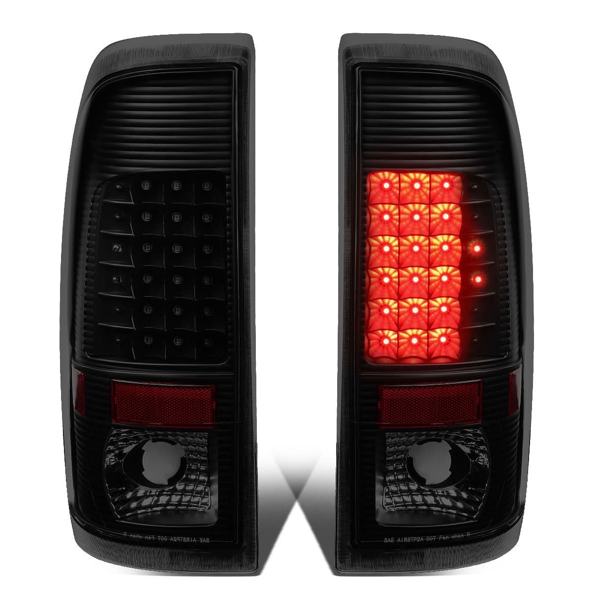 08-16 Ford F-250 F-350 F-450 F-550 Super Duty LED Tail Lights Black/Smoke