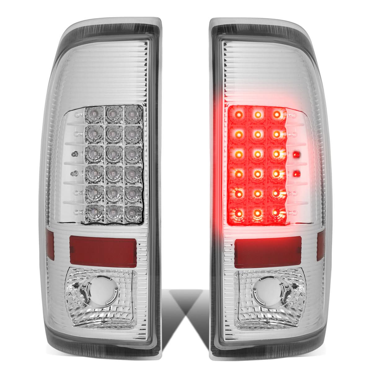 08-16 Ford F-250 F-350 F-450 F-550 Super Duty LED Tail Lights Chrome