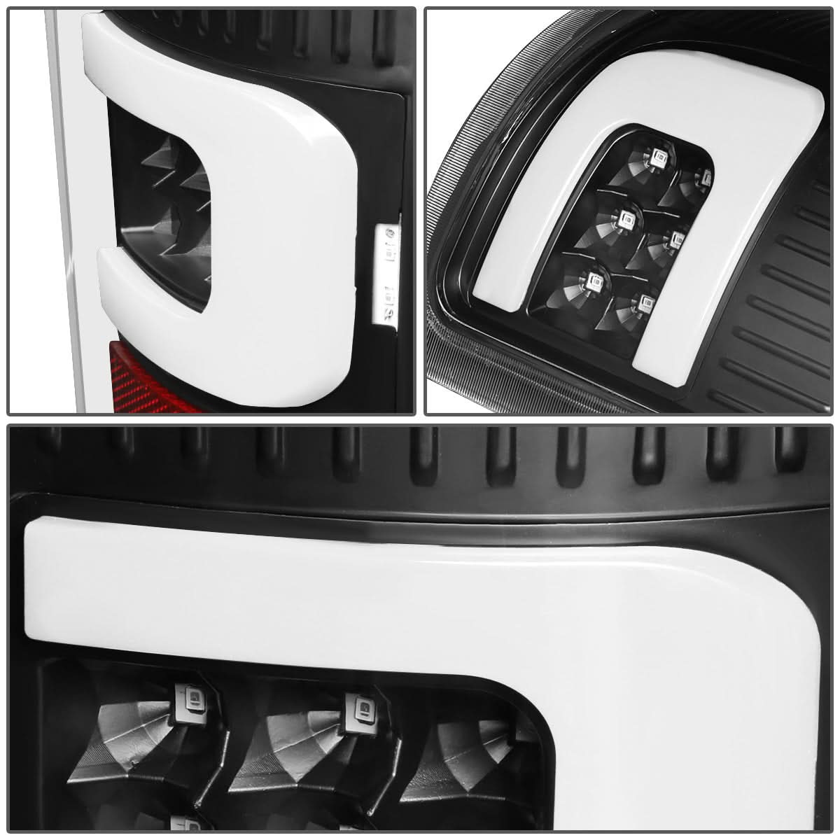 07-14 GMC Sierra 3D LED Tail Lights Black Clear