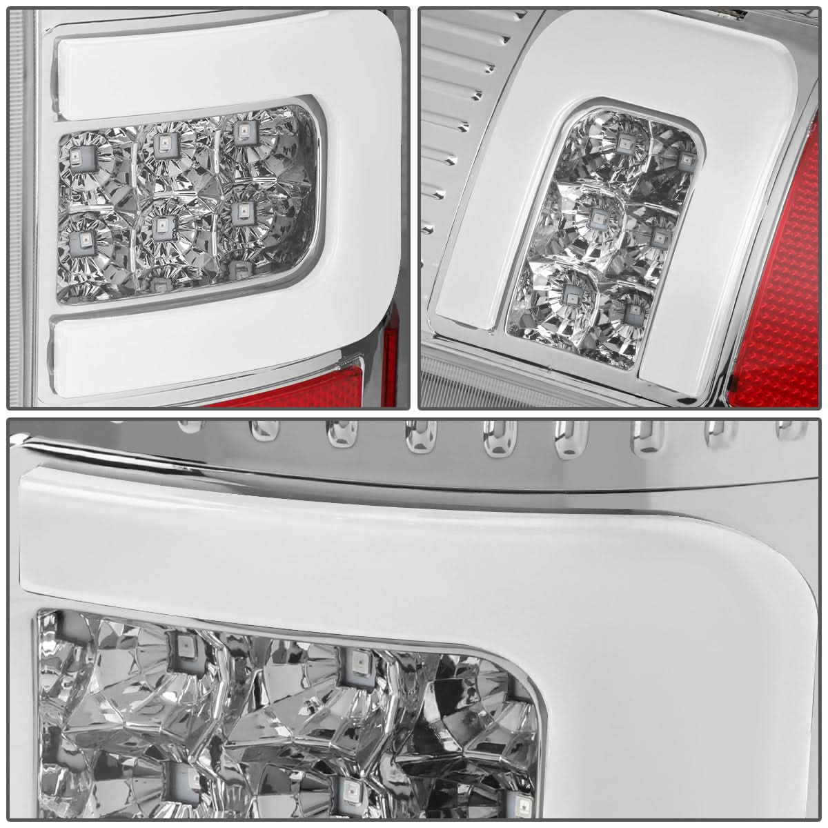 07-14 GMC Sierra 1500/2500HD/3500HD 3D LED Tail Lights Chrome/Clear