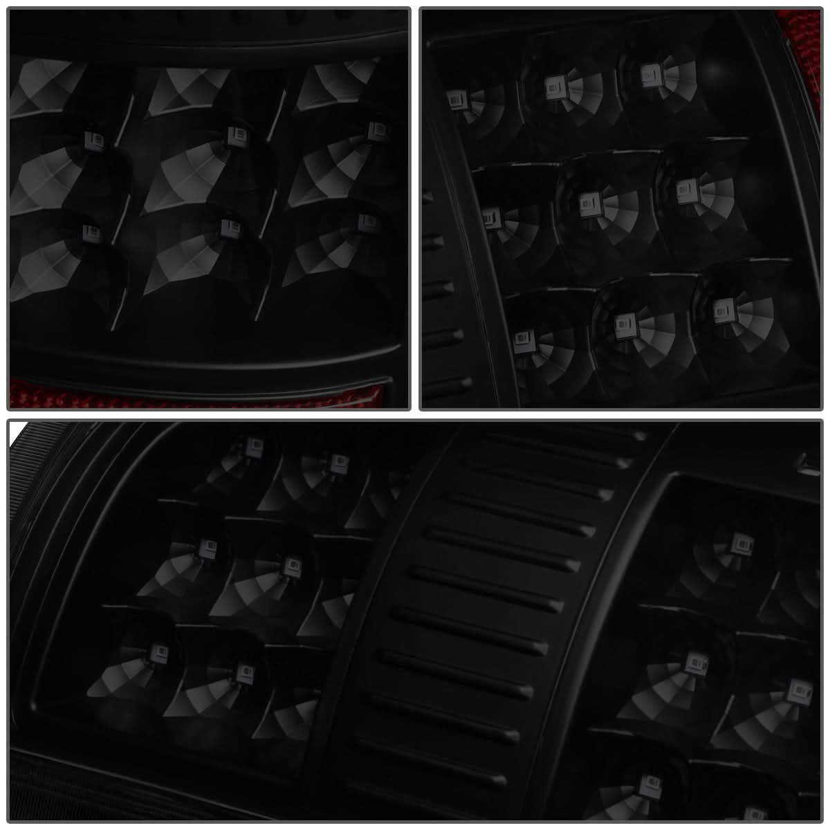 07-14 GMC Sierra LED Tail Lights Black Smoke