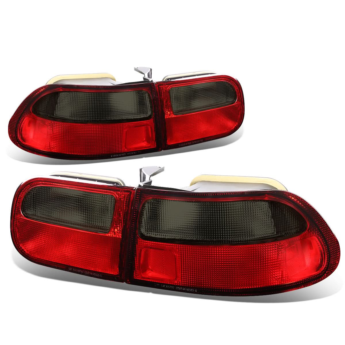 92-95 Honda Civic 2/3-Door Red Smoke Tail Lights