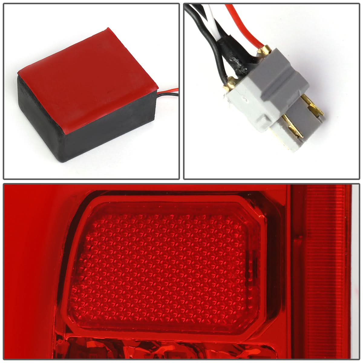 14-18 Toyota Tundra Tube Bar Style 3D LED Tail Lights Chrome/Red