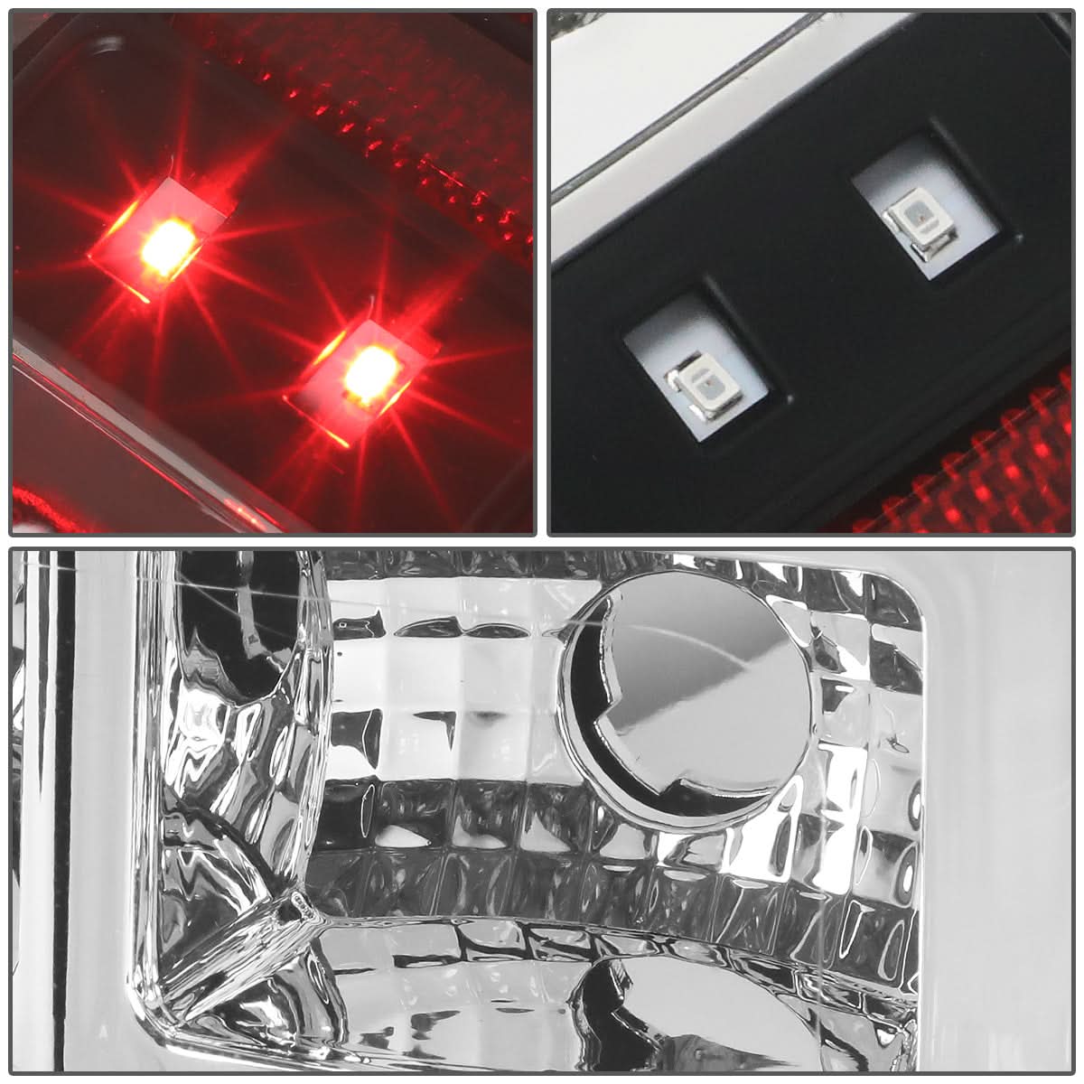 2014-2018 Toyota Tundra Full LED Tail Lights - Chrome/Clear