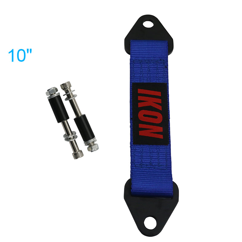 10 Inch Blue Limit Straps Shock Suspension Webbing w/ Bolts& IKON Logo