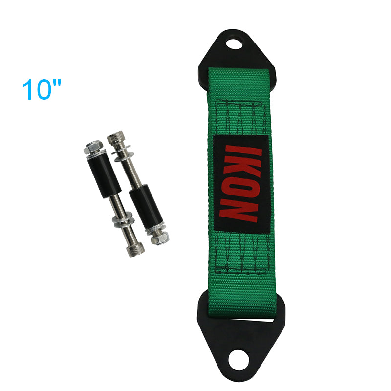 10 Inch Green Limit Straps Shock Suspension Webbing w/ Bolts&IKON Logo