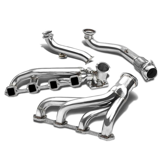 79-93 Ford Mustang 5.0L Turbo Manifold with Downpipe - Stainless Steel