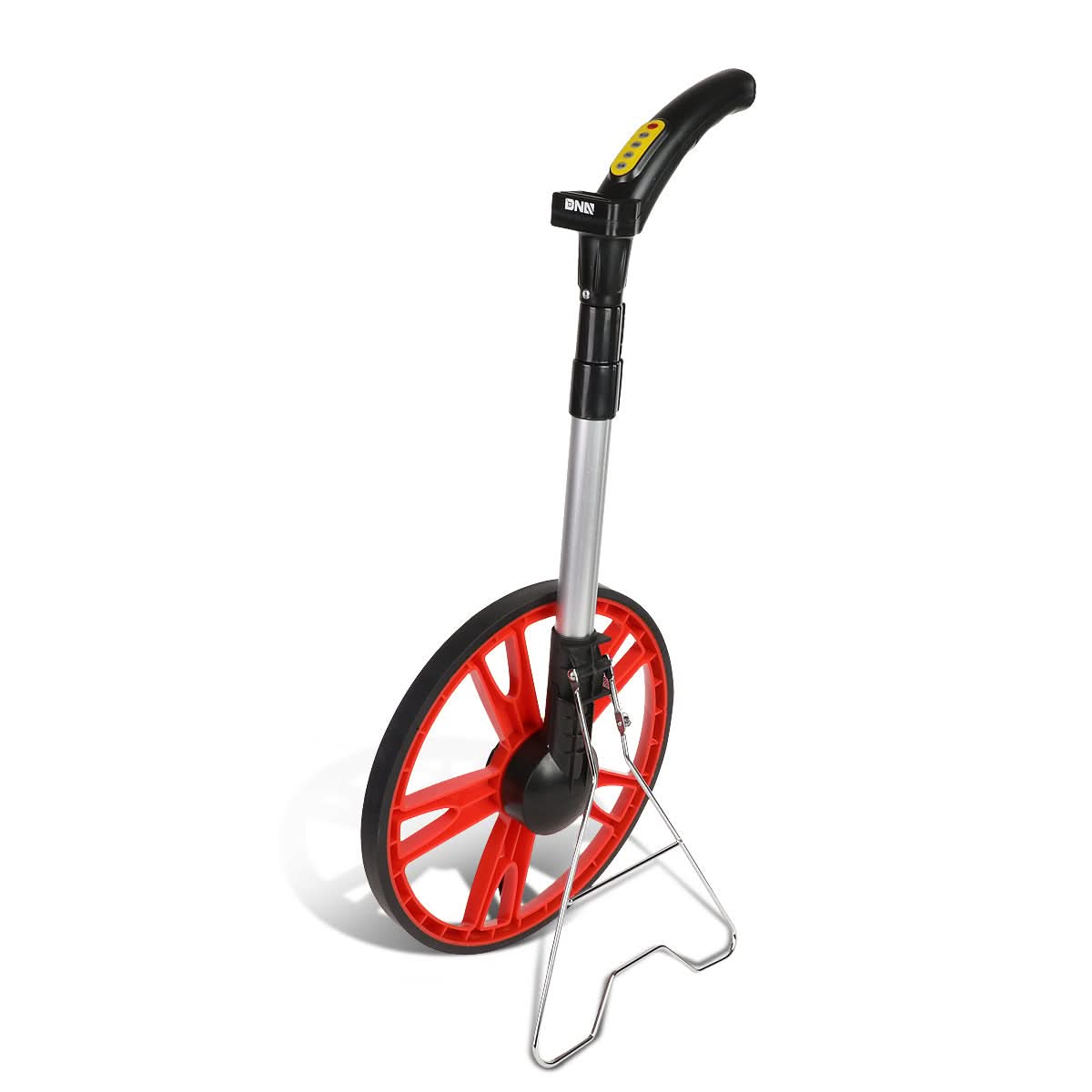 Digital Measuring Wheel with DNA Logo LED Foldable Black Red