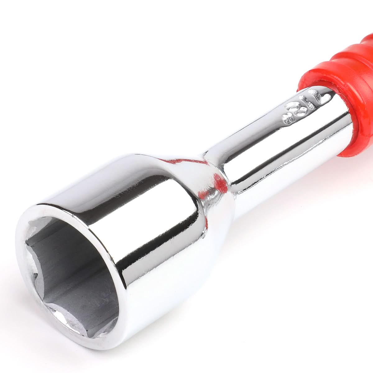 4-Way Cross Lug Wrench - Chrome Vanadium Steel - 16" - Red/Silver