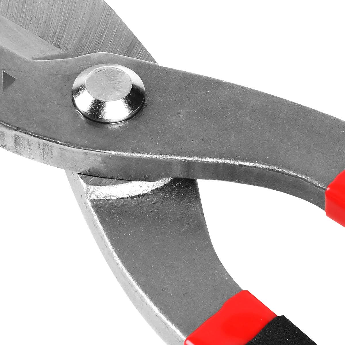 DNA Logo Tin Snips 10-1/2" Straight Pattern Metallic Black Red
