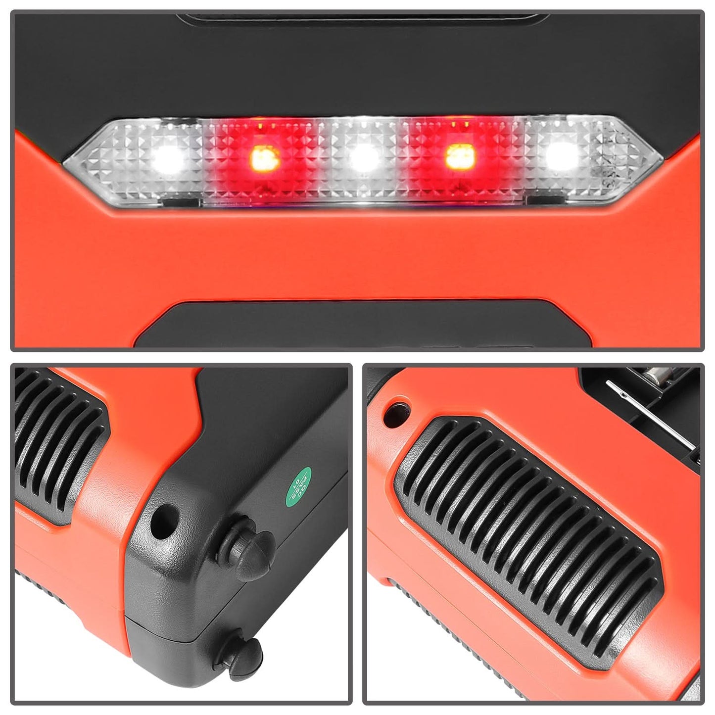 12V Car Air Compressor & Inflator with Red Car Charger