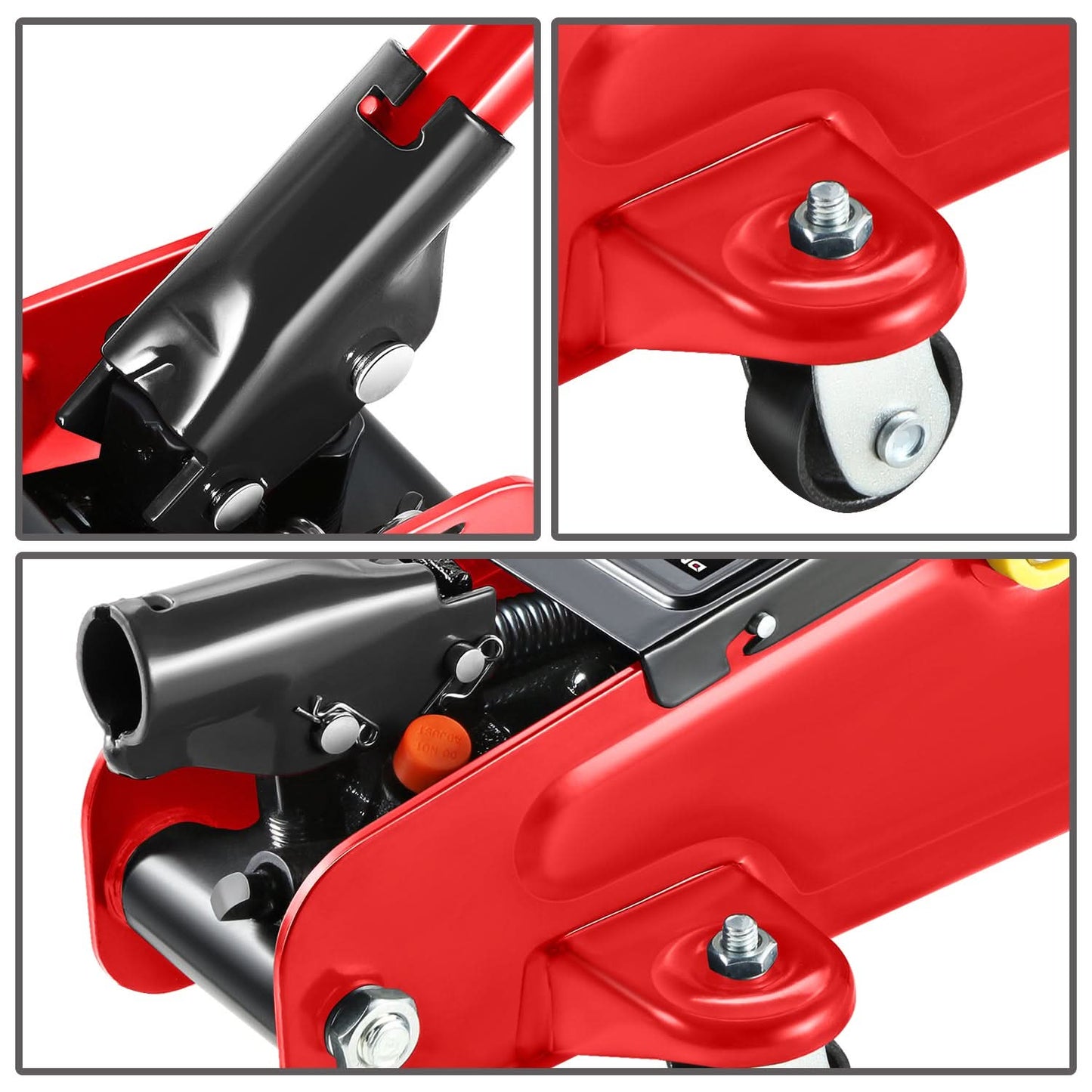 1.5 Ton Hydraulic Floor Jack - 3000 LBS Capacity 5.3"-12" Red