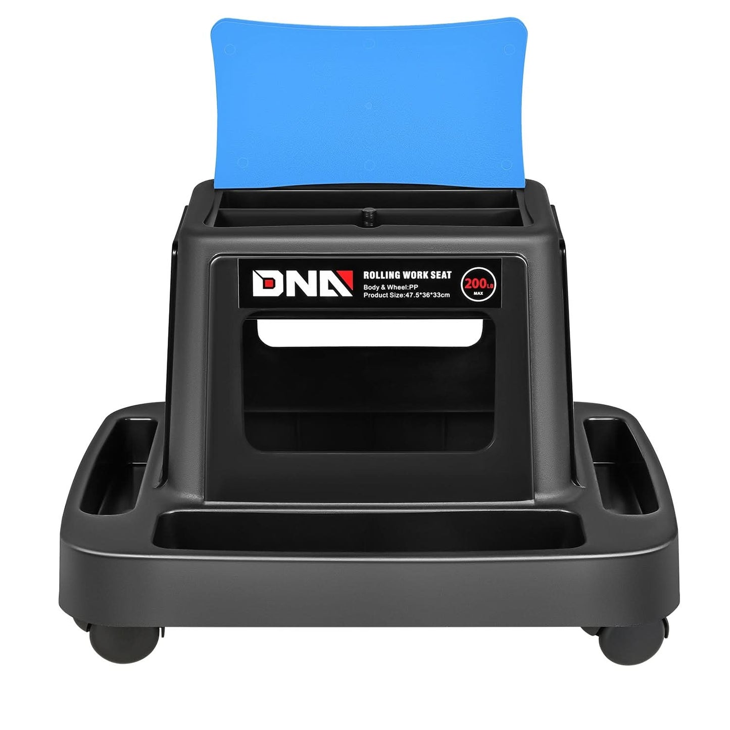 Mobile Plastic Tool Seat - Blue