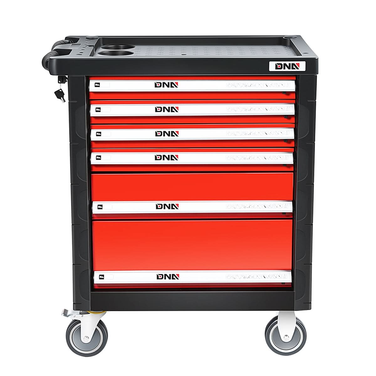 6 Drawer Plastic Roller Cabinet Top Storage
