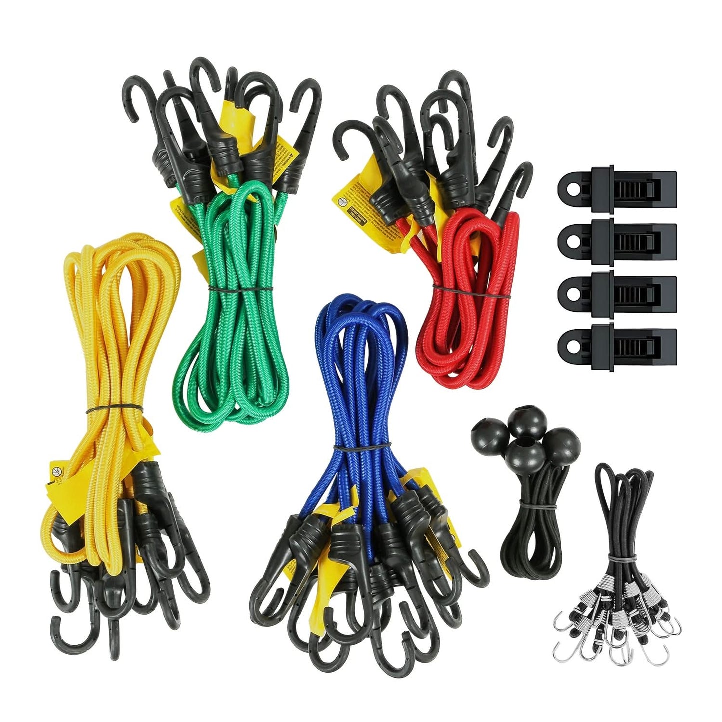 Bungee Cords Assorted Set with Zipper Storage Bag