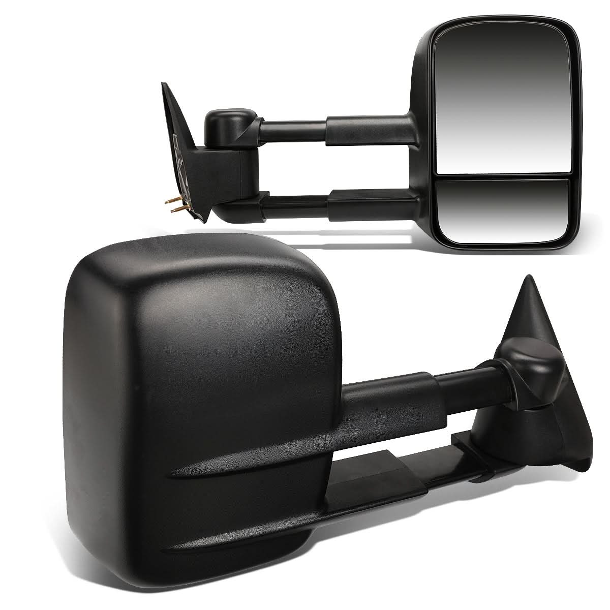 99-06 Chevrolet Silverado GMC Sierra Manual Towing Mirrors Pair Black